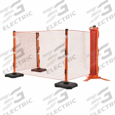 IDEAL WAREHOUSE INNOVATIONS, INC. RapidRoll 3-Legged Portable Barrier System: Orange, 57 1/2 in Overall Ht - Portable Barrier & Safety Fence Systems