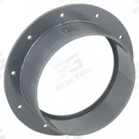 Flange Adapter: PVC, For 8 in Duct Dia, 12 in Overall Lg, 8 1/4 in Flange Inner Dia (MPN PVCF08). Key specifications — Brand: PLASTIC SUPPLY.