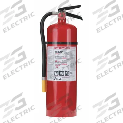 KIDDE Fire Extinguisher: 10 lb Extinguisher Capacity, 4A:60B:C - Class ABC Fire Extinguishers