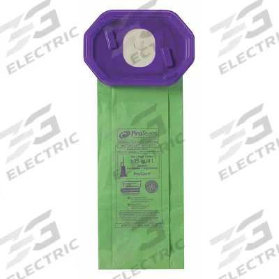PROTEAM Vacuum Bag: ProTeam, 107329/107330, Dry, Paper, 2-Ply, Std - Upright Vacuum Bags