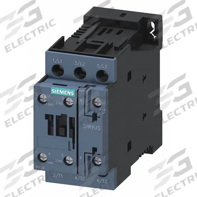 Siemens Power Contactor: Non-Reversing, 3 Poles, 3NO Contacts, 9 A - Non-Reversing IEC Contactors
