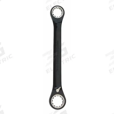 PROTO Box End Wrench: Black Chrome, 1/4 in_5/16 in Head Size, 4 1/2 in Overall Lg - SAE, Double End, 12-Point, Ratcheting Box End Wrenches