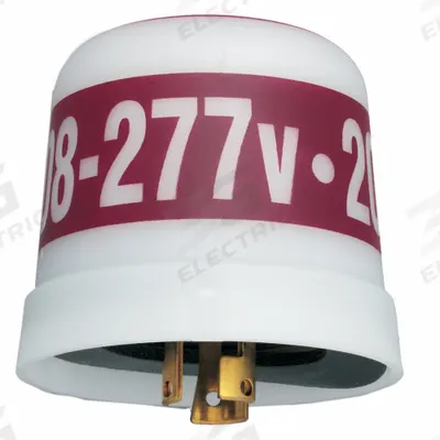 INTERMATIC Photocontrol: Turn-Locking Photocell Mounting, SPST, 208-277V AC - Turn-Locking Photocells