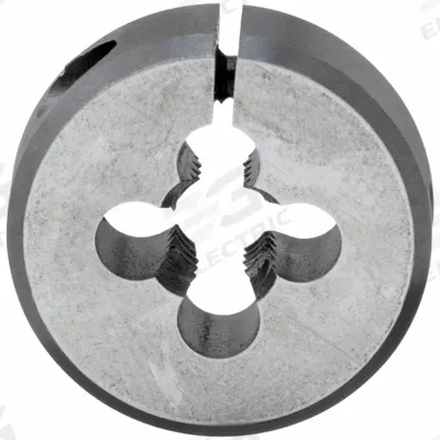 CLE-LINE Round Threading Die: M3x0.5 Metric, 13/16 in OD, Adj, High Speed Steel (MPN C65724) - Adjustable Round Threading Dies