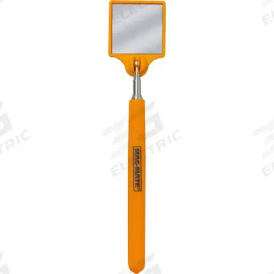 MAG-MATE Inspection Mirror: 2 in L x 2 in W Mirror Size, Mirr. Mat. Acrylic - Heat-Resistant Inspection Mirrors
