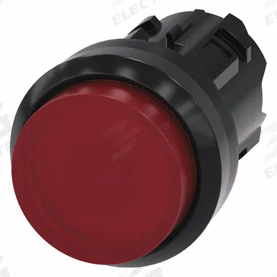 Siemens Extended Push Button: Red, 22 mm Mounting Size, Non-Metallic - Illuminated Extended-Length Push-Button Operators