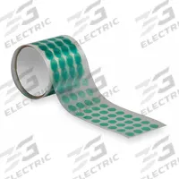 3M Film Tape: Disc, 3/8 in Dia, 3.2 mil Thick, Polyester Film, Silicone, Green, 250 PK (MPN 8992). Key specifications — Series: 8992.
