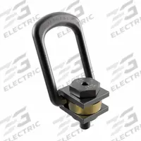 JERGENS Hoist Ring: Pivot/Swivel, Black Oxide-Coated Steel, 3/8"-16, Max. 800 lb, 180° Pivot Angle (MPN 47532). Key specifications — Brand: JERGENS; Thread Size: 3/8"-16; Operation: Lifting.