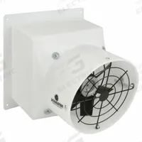 Agricultural Exhaust Fan: Direct Drive, 12 in Blade, 1/3 hp, Totally Enclosed Air Over, 1,610 cfm (MPN PFM126P13). Key specifications — Nameplate Voltage: 115/230V AC; Motor Enclosure: Totally Enclosed Air Over; Brand: SCHAEFER; Frame Finish: Polished; Frame Material: Polyethylene.
