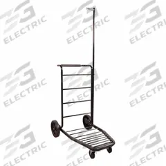 CSL Compact Luggage Cart: 43 in Overall Lg, 23 in Overall Dp, 72 1/2 in Overall Ht, Black, Steel (MPN 8300-LAB). Key specifications — Brand: CSL; Frame Finish: Powder Coated; Product Type: Compact Luggage Cart.