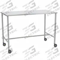 Instrument Table: 20 in Overall Wd, 34 in Overall Ht, 36 in Overall Lg, Stainless Steel, Silver (MPN 7842MR). Key specifications — Brand: BLICKMAN; Caster Type: Swivel; Countertop Material: Stainless Steel.