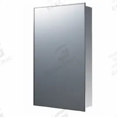 KETCHAM Medicine Cabinet: Rectangular, Glass, 24 in Overall Ht, 18 in Overall Wd, Stainless Steel (MPN 174SS-SM). Key specifications — Brand: KETCHAM; Frame Material: Stainless Steel; Frame Finish: Bright Annealed; Frame Color: Silver; Material: Stainless Steel.