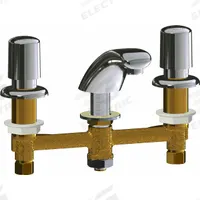 CHICAGO FAUCETS Handle-Operated Faucet: 404, Centerset, Cast Brass, Polished Chrome Finish, Aerated (MPN 404-765ABCP). Key specifications — Brand: CHICAGO FAUCETS; Series: 404; Includes: Mounting Hardware.