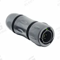 SOURIAU Electrical Connector: Trim Trio UTSX 14, Plug with Cable Gland, 7 Contacts, 12 A, 600V (MPN UTSX6JC14E7P). Key specifications — Wire Size: 18 AWG to 14 AWG; Includes Contacts: Contacts Included; Contact Type: Solder; Brand: SOURIAU; Coupling Type: 1/3 Bayonet; IP Rating: IP69K; Series: Trim Trio UTSX; Contact Gender: Male.