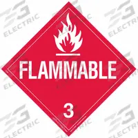 LABELMASTER Flammable Liquid Placard: Flammable, 10 3/4 in x 10 3/4 in, 10 3/4 in Label Ht, 25 PK (MPN Z-EZ2). Key specifications — Brand: LABELMASTER; Message: Flammable.