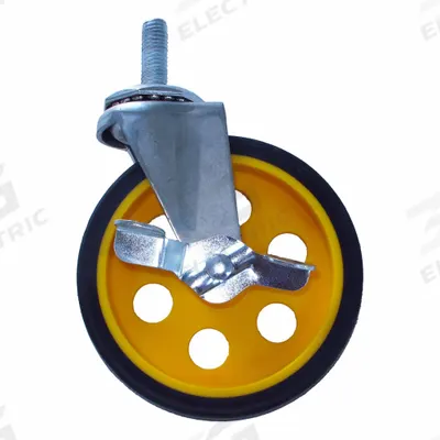 ROCK N ROLLER Swivel Caster: 350 lb Load Capacity, Aluminum/Rubber/Steel - Hand Truck Wheels, Bearings, Brakes & Axles