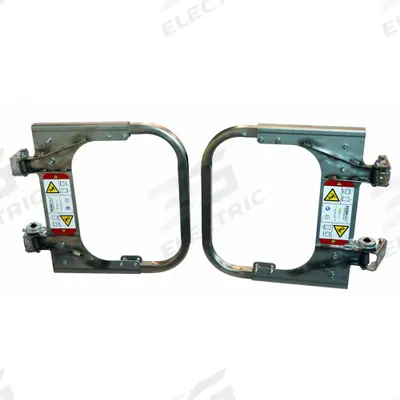PS INDUSTRIES Self-Closing Safety Gate: Stainless Steel, For 40 in to 60 in Opening Wd - Width Adjustable Double-Door Metal