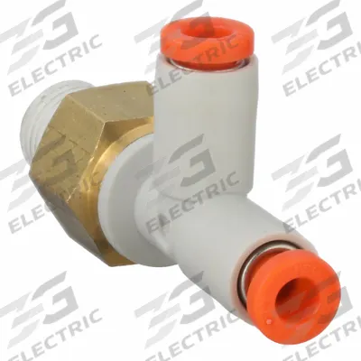 SMC Push-Fit Tee Fitting: 1/16 in Pipe x 1/8 in OD x 1/8 in OD Size, 39 3/32 mm Overall Lg - Polybutylene & Brass Tube Fittings
