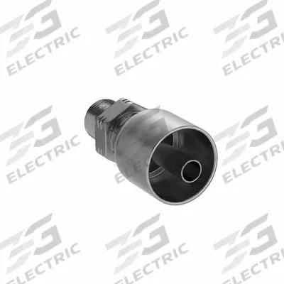 PARKER Hydraulic Crimp Fitting: Steel x Steel, Straight, -6 For Hose Dash Size - Parker Crimp Hydraulic Hose Fittings with BSPP Connection