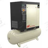 INGERSOLL RAND Rotary Screw Air Compressor: Horizontal, 15 hp, 50.4 cfm, 120 gal Tank, 460V AC (MPN R11I-A135-TAS/120-460-3). Key specifications — attr48606: Three; attr48593: 460V AC; attr48578: INGERSOLL RAND; attr110305: Included.