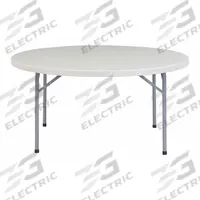 NATIONAL PUBLIC SEATING Folding Table: Round Table Shape, Speckled Gray Tabletop, 29 1/2 in, Plastic (MPN BT-60R). Key specifications — attr1035217: Gray; attr1035250: Speckled Gray; attr1035202: NATIONAL PUBLIC SEATING.