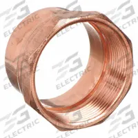 NIBCO Sweat Fitting Adapter: 1/2 in CTS x 1/2 in Pipe, Cup x FNPT, Wrot Copper (MPN 603-1/2)