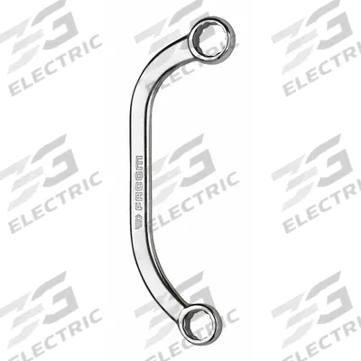 FACOM Box End Wrench: Satin, 10 mm_12 mm Head Size, 5 1/2 in Overall Lg - Metric, Double End, 12-Point, Half Moon-Shaped Box End Wrenches