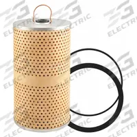 BALDWIN FILTERS Oil Filter Element: P52, 8 in Overall Ht, 4 1/4 in Outside Dia, Oil, Cellulose. Key specifications — Baldwin Interchange: P52; Brand: BALDWIN FILTERS; Compatible Vehicle Make: Detroit; Includes: (2) Attached Grommet; Media Material: Cellulose.