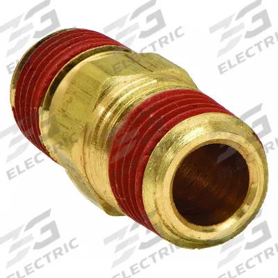 PARKER Metal Pipe Straight: Straight, 1/4 in x 1/4 in - Threaded High-Pressure Pipe Fittings with Sealant