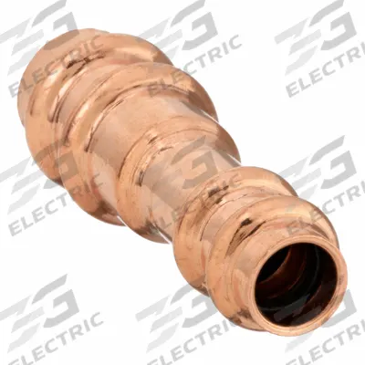 STREAMLINE Crimp Fitting: Straight, 3/4 in CTS x 5/8 in CTS size, Press-fit x Press-fit - Refrigeration Copper & Bronze Press Tube Fittings