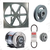 DAYTON Supply Fan w/Drive Package: Belt Drive, 24 in Blade, Open Dripproof, 5,292 cfm, 1 ph, 1/3 hp (MPN 7CC04). Key specifications — Nameplate Voltage: 115/208-230V AC; Assembled: Unassembled; Brand: DAYTON; Enclosure Design: Open Dripproof Motor.