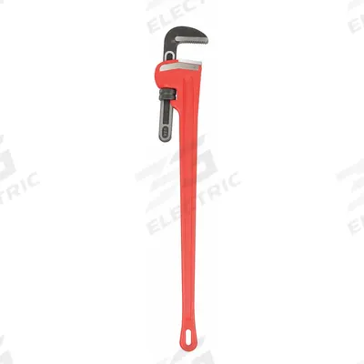 RIDGID Heavy-Duty Pipe Wrench: Cast Iron, 6 in Jaw Capacity, Serrated, 48 in Overall Lg - Straight Pipe Wrenches