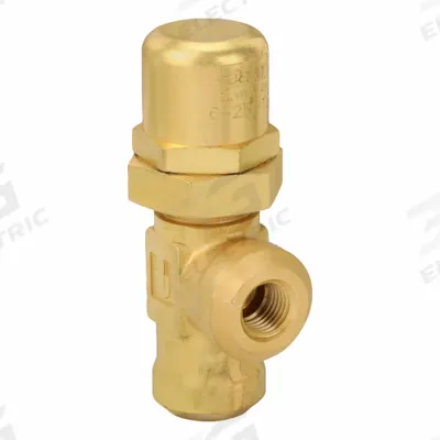 Parker Pressure Control Valve: 4 gpm, 2,600 psi Max Set, Brass - Hard-Seat Pressure Control Valves