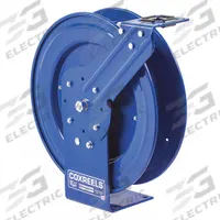 Spring Return Hose Reel: 25 ft (3/8 in I.D.), 300 psi Max Op Pressure, Brass, Blue (MPN P-LPL-325). Key specifications — Reel Color: Blue; Hose Capacity: 25 ft (3/8 in I.D.); Overall Dimensions: 13-1/2 in L x 6-1/2 in W x 14-7/8 in H; Swivel Material: Brass; Brand: COXREELS.