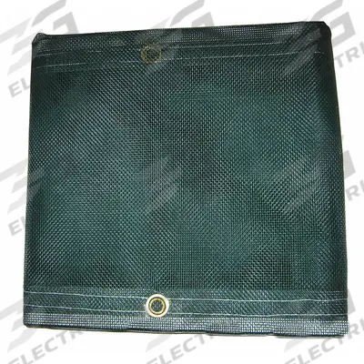 MAURITZON Tarp: 19.5 ft Lg, 9.5 ft Wd, Std Duty, 5 mil, Vinyl, Green, 10 oz/sq yd - Mesh Tarps
