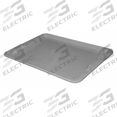 TOTELINE Lid: 27 1/2 in x 20 in, Gray, Fiberglass - Lids for Extreme-Temperature Stacking & Nesting Totes