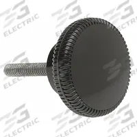 Hand Knob: Knurled, Thermoset, 1/4"-20 Thread, 0.5 in Thread Lg, 1 in Dia, Black (MPN 3065AT). Key specifications — Brand: DAVIES; Color: Black.
