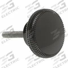 Hand Knob: Knurled, Thermoset, 1/4"-20 Thread, 0.5 in Thread Lg, 1 in Dia, Black (MPN 3065AT). Key specifications — Brand: DAVIES; Color: Black.