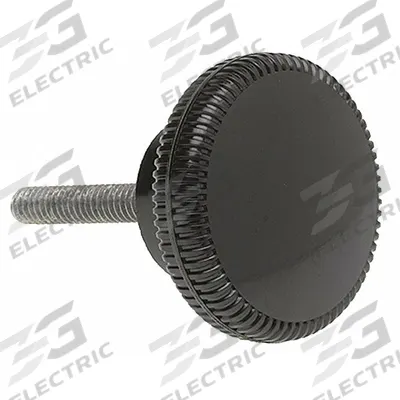 DAVIES Hand Knob: Knurled, Thermoset, 1/4"-20 Thread, 0.5 in Thread Lg, 1 in Dia - Knurled Knobs with Threaded Stud