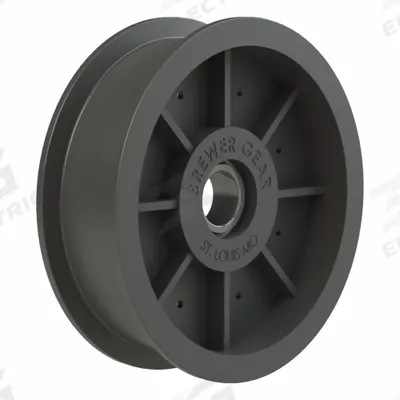 BREWER MACHINE & GEAR Flat Belt Idler Pulley: 43/64 in Bore, 3.5 in OD - Flat Idler Pulleys without Flange