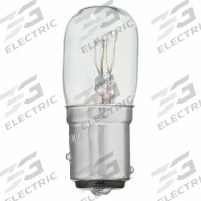 APPROVED VENDOR Incandescent Bulb: Incandescent, Double Contact Index (BAY15d), (T) Tubular - BAY15d Double-Contact Indexed Bayonet Base Lamps