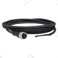 Cordset: M12 Female Straight X Bare Wire, 4 Pins, Black, PUR, 5 m Cable Lg, 3 A Max Current (A) (MPN XZCP1141L5). Key specifications — Cable Jacket Color: Black; End 1 Gender: Female; End 1 Mounting Orientation: Straight; End 2 Connection Type: Bare Wire; IP Rating: IP65; Brand: TELEMECANIQUE SENSORS; Wire Size: 22 AWG; Cable Jacket Material: PUR.