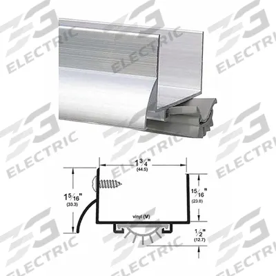 PEMKO Door Shoe: Aluminum, 36 in Lg, 1 3/4 in Wd - Door Shoes