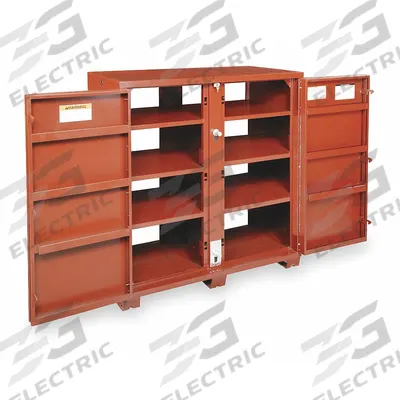 CRESCENT JOBOX Jobsite Cabinet: 32 1/4 in W x 60 1/8 in D x 60 3/4 in H, 63.7 cu ft, Padlock - Jobsite Cabinets