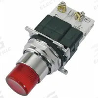 EATON Illuminated Push Button: Illuminated, Extended Profile, Metallic, 30 mm, 1NO/1NC (MPN 10250T397LRD24-1). Key specifications — Brand: EATON; Action: Momentary; Series: 10250T; Push Button Material Type: Metallic.
