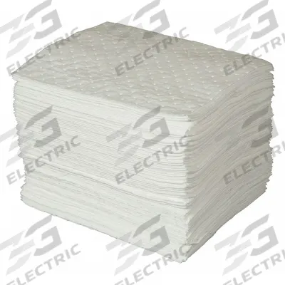 BRADY SPC ABSORBENTS Sorbent Pad: 19 oz Volume Absorbed Per Pad, Polypropylene, White, Bale - Sorbent Pads