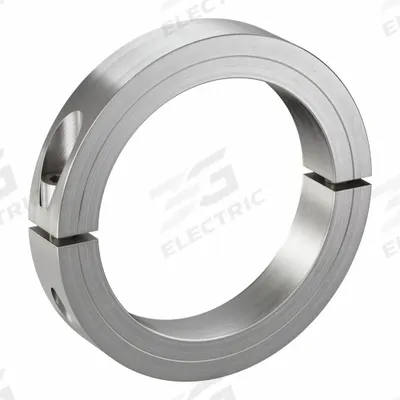 CLIMAX METAL PRODUCTS Shaft Collar: 2-Piece, Inch, Round, Clamp-On, 3 3/4 in Bore Dia - Stainless Steel Recessed-Screw Shaft Collars