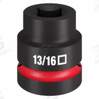 MILWAUKEE Impact Socket: 1 in Drive Size, SAE, 13/16 in Socket Size, 4-Point, Std, Black Phosphate (MPN 49-66-7841). Key specifications — attr1215501: MILWAUKEE; attr1215515: Black Phosphate; attr1215518: 13/16 in.