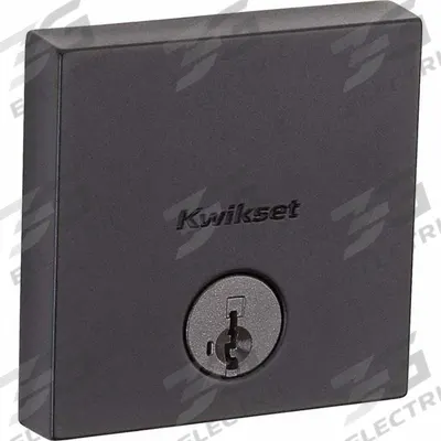 KWIKSET Single Cylinder Deadbolt: Cylindrical, 1 3/4 in Door Thick - Max - Standard Cylindrical Deadbolts