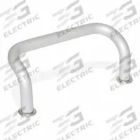 JW WINCO Pull Handle: Threaded Holes, Aluminum, Silver, 3.46 in Mounting Hole Center to Center (MPN 425.1-AL-8-88-EL). Key specifications — Screw Size: M4; Brand: JW WINCO; Color: Silver.